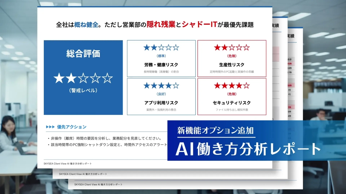 AI働き方分析レポートの画面