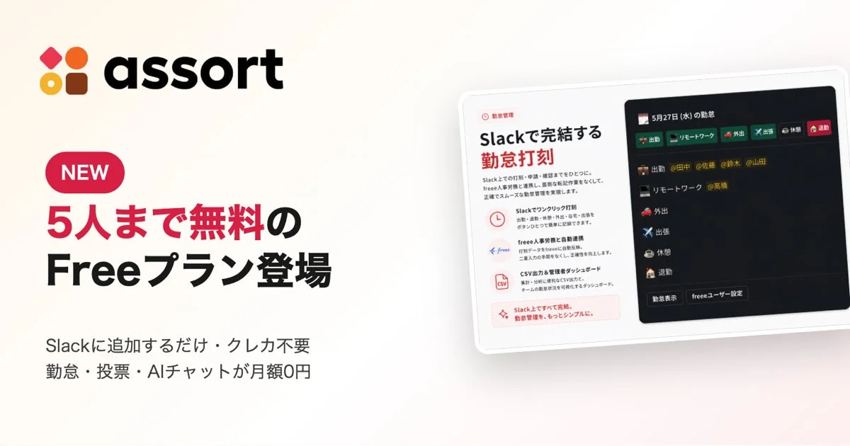 Assort Freeプラン発表