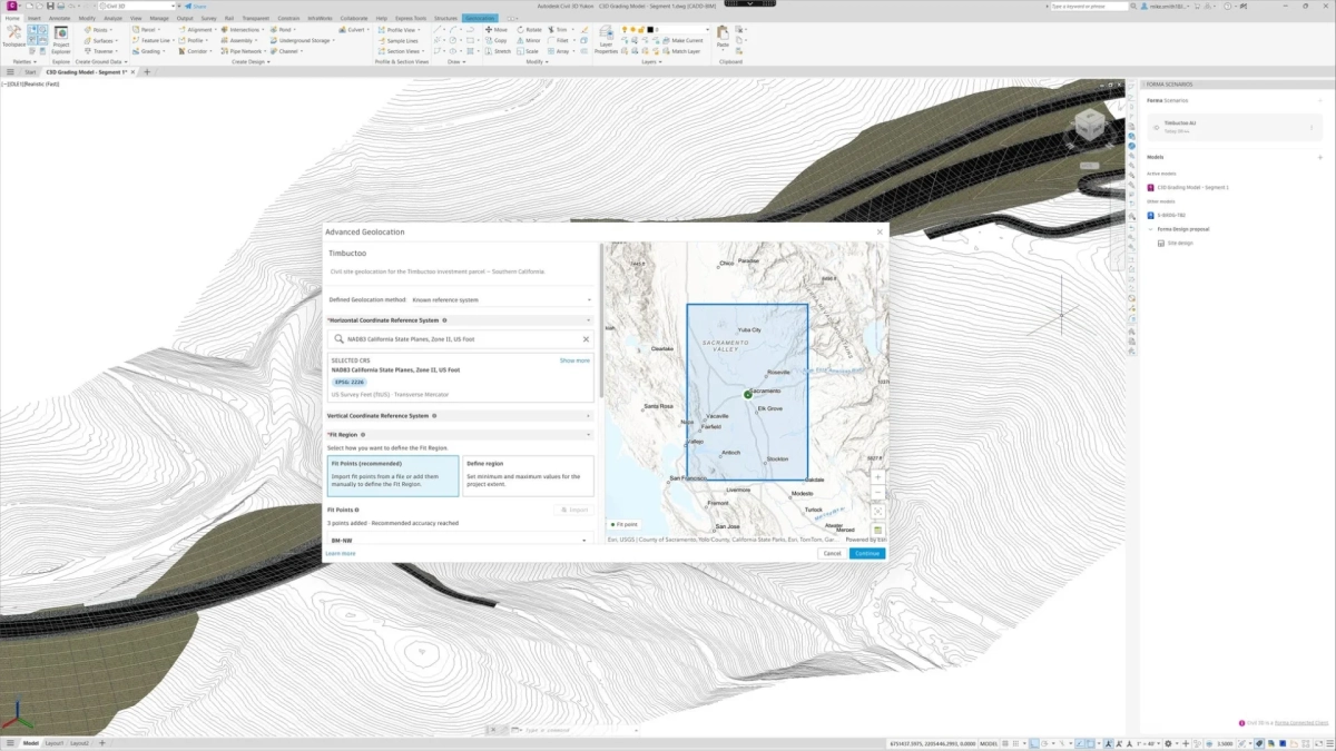 Civil 3DとGeolocation