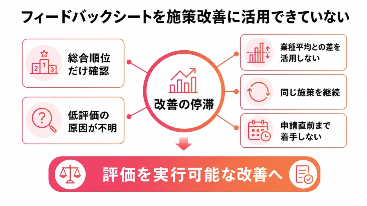 フィードバックシートを施策改善に活用できていない